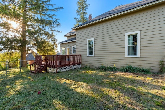 217 S Broadway St, Tekoa, WA 99033 - back of house with a deck and a chimney