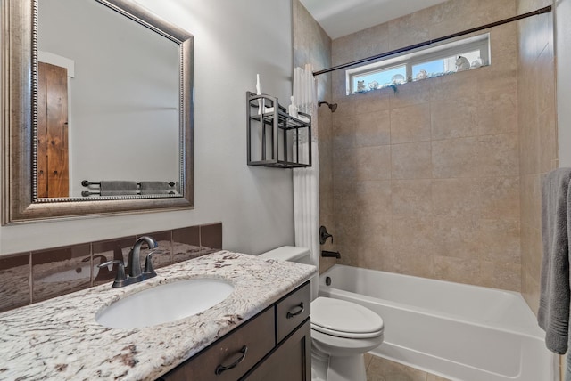 8504 E Black Oak Ln, Spokane, WA 99217 - full bathroom featuring toilet, shower / washtub combination, and vanity