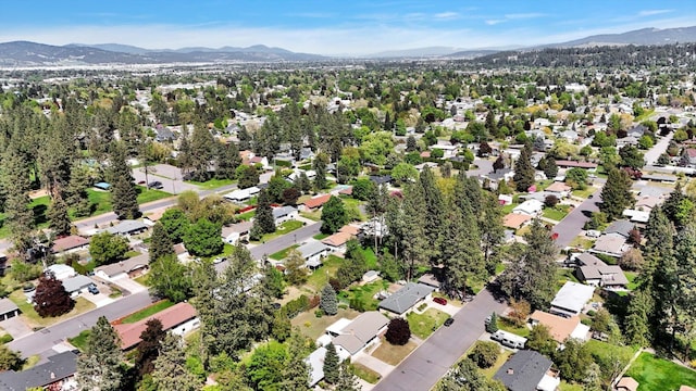13519 E 26th Ave, Spokane, WA 99216 - aerial view of property's location featuring mountains and nearby suburban area