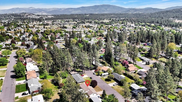 13519 E 26th Ave, Spokane, WA 99216 - aerial view of property's location featuring a mountainous background and nearby suburban area