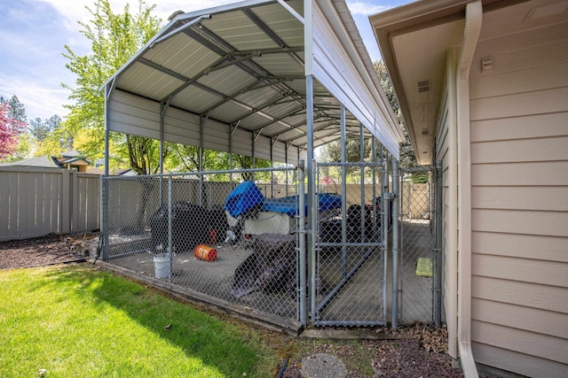 5123 E Lane Park Ct, Mead, WA 99021 - view of outbuilding with a detached carport, a gate, and fence