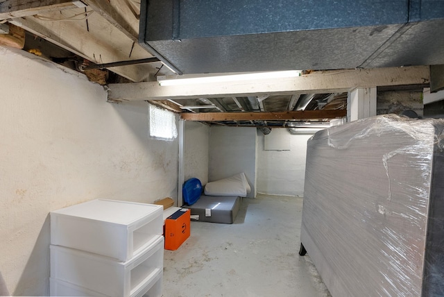 view of basement