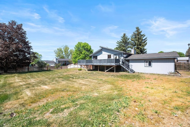 3326 E Pineglen Ave, Mead, WA 99021 - view of yard with stairway and a deck