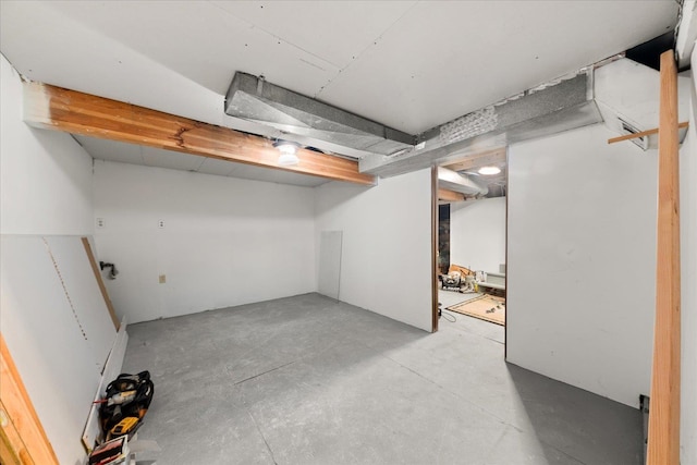 view of basement
