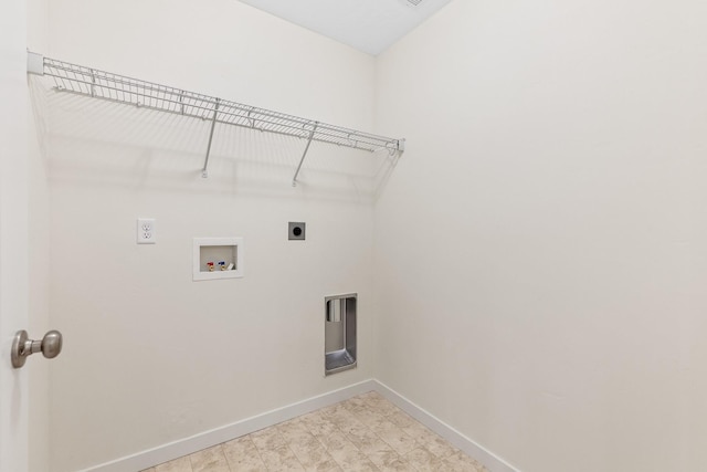18420 E 1st Ln, Spokane Valley, WA 99016 - laundry area featuring hookup for an electric dryer, baseboards, and washer hookup