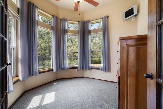 21718 W Watt Rd, Cheney, WA 99004 - unfurnished room featuring carpet flooring, healthy amount of natural light, ceiling fan, and baseboards