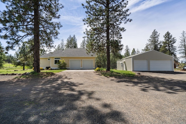 21718 W Watt Rd, Cheney, WA 99004 - view of front facade with a detached garage and an outdoor structure