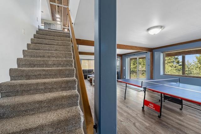 712 Alpen View Ln, Newport, WA 99156 - stairway with wood finished floors
