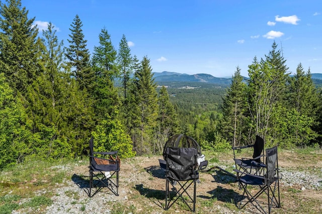 712 Alpen View Ln, Newport, WA 99156 - view of yard featuring a view of trees and a mountain view