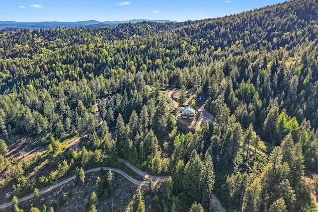 712 Alpen View Ln, Newport, WA 99156 - aerial view of property and surrounding area featuring a forest and a mountainous background