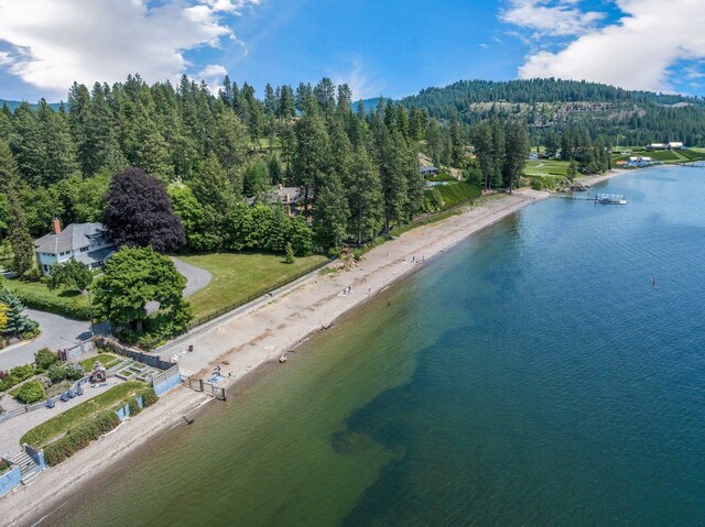 316 S 10th Pl, Coeur D Alene, ID 83814 - drone / aerial view of a large body of water and a forest