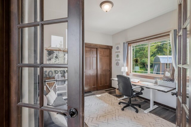 11818 N Mountain Trail Ln, Spokane, WA 99217 - home office featuring wood finished floors