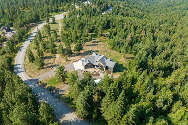 11818 N Mountain Trail Ln, Spokane, WA 99217 - aerial overview of property's location featuring a forest