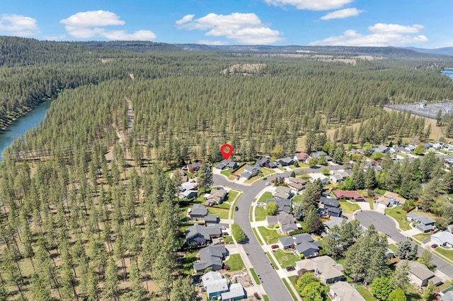 7007 N Tucannon Ct, Spokane, WA 99208 - aerial overview of property's location with a nearby body of water and nearby suburban area
