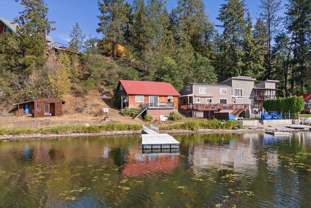 23605 E Beach Ln, Newman Lake, WA 99025 - dock with a water view