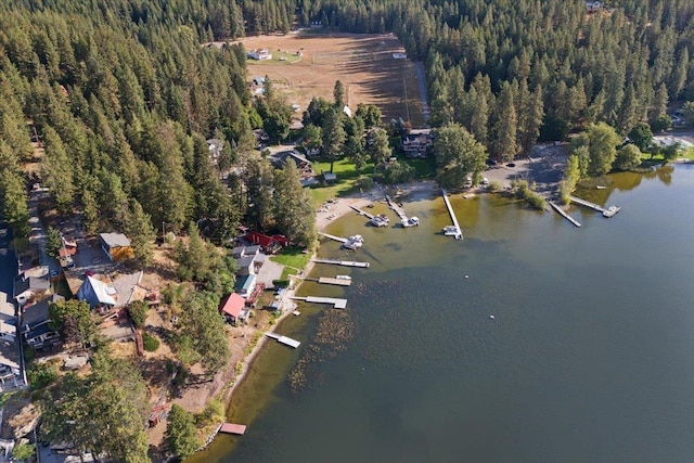 23605 E Beach Ln, Newman Lake, WA 99025 - aerial view of property's location with a forest and a nearby body of water