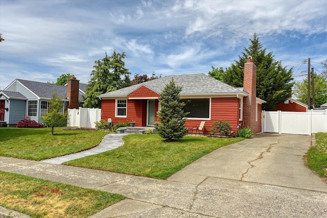 2410 W Upton Ave, Spokane, WA 99205 - view of front of property featuring a gate, a chimney, and a shingled roof