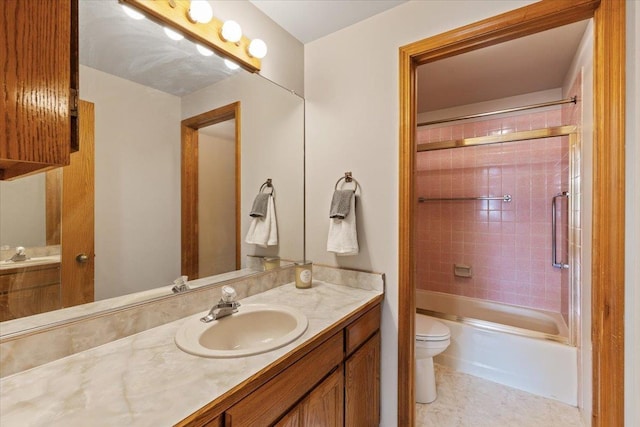 3716 S Alder Cir, Spokane, WA 99223 - full bath featuring toilet, vanity, and tub / shower combination
