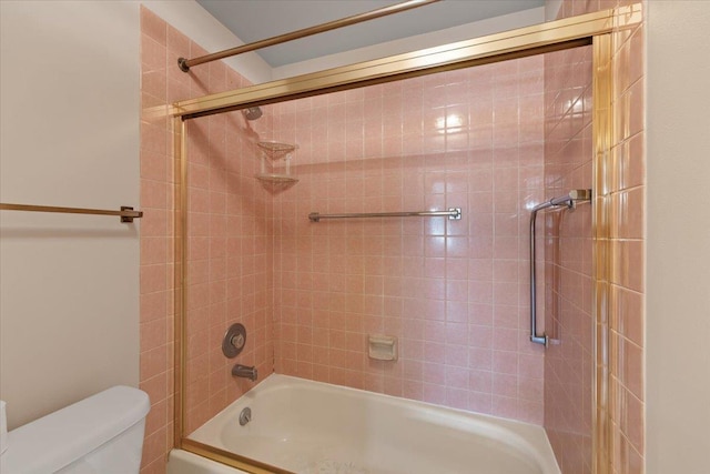 3716 S Alder Cir, Spokane, WA 99223 - bathroom with toilet and combined bath / shower with glass door