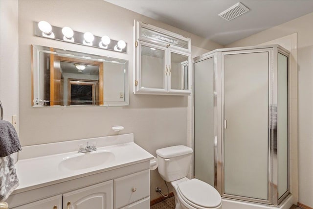 3716 S Alder Cir, Spokane, WA 99223 - bathroom with a shower stall, toilet, and vanity