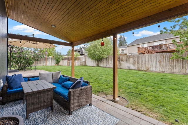 3022 E Pineglen Ave, Mead, WA 99021 - view of patio featuring an outdoor living space