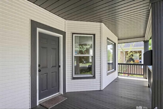 entrance to property with a porch