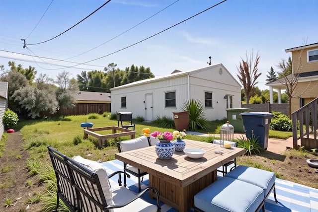 view of patio featuring outdoor dining space