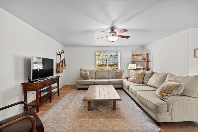 1626 5th St, Cheney, WA 99004 - living room with a ceiling fan and wood finished floors