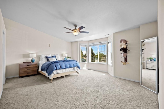 1626 5th St, Cheney, WA 99004 - bedroom with carpet, baseboards, and ceiling fan
