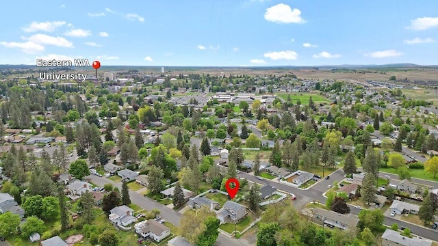 1626 5th St, Cheney, WA 99004 - aerial view of property and surrounding area featuring nearby suburban area