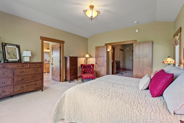 4224 E Hoffman Ln, Spokane, WA 99223 - bedroom with lofted ceiling and light colored carpet