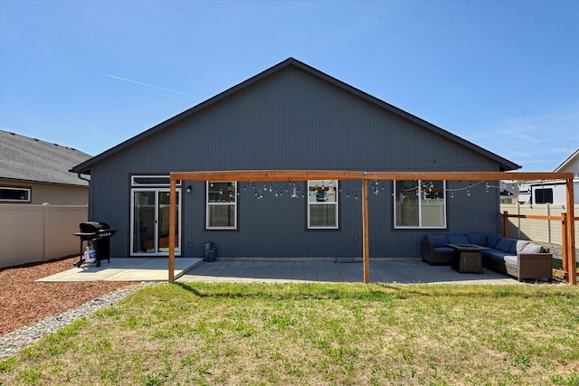 14621 E Sanson Ave, Spokane Valley, WA 99216 - back of house with outdoor lounge area and a patio