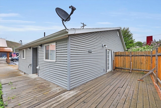 wooden deck with fence