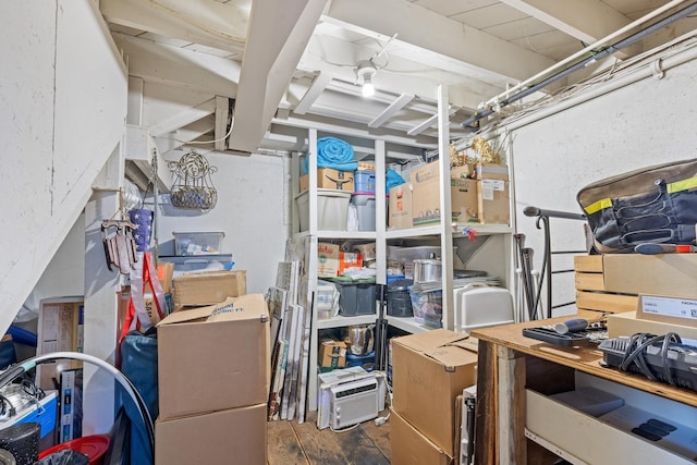 view of storage room