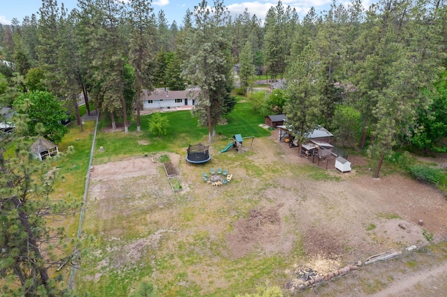 16814 N Tamarac Ln, Nine Mile Falls, WA 99026 - view from above of property featuring a heavily wooded area