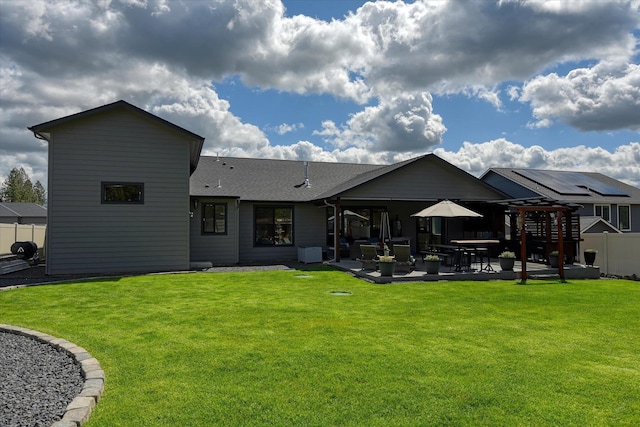 25523 N N Sheridan Rd, Chattaroy, WA 99003 - rear view of property featuring a patio area and a shingled roof