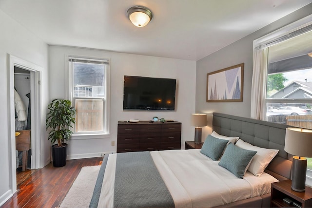 5420 N Regal St, Spokane, WA 99217 - bedroom with dark wood-type flooring and baseboards