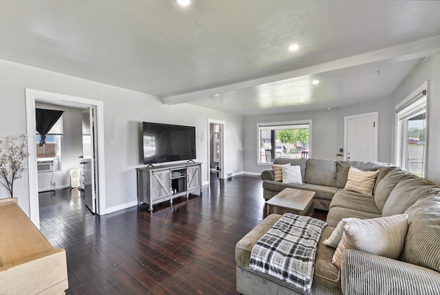5420 N Regal St, Spokane, WA 99217 - living room with wood-type flooring, baseboards, and recessed lighting