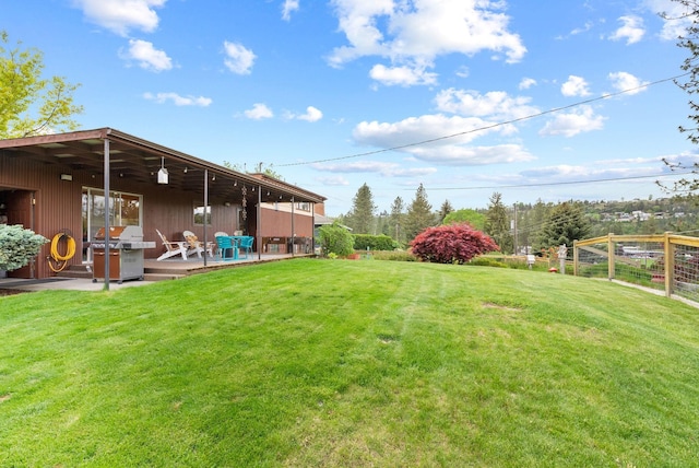view of yard featuring a patio