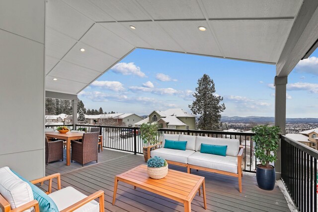 7285 E Columbia Dr, Spokane, WA 99212 - deck featuring outdoor lounge area and outdoor dining space