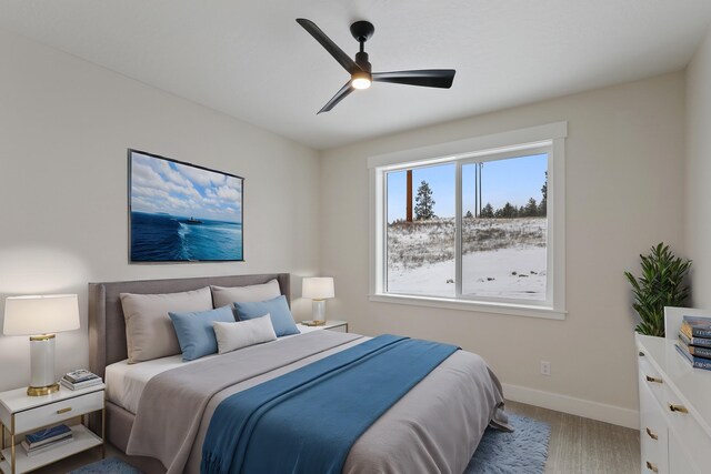 7285 E Columbia Dr, Spokane, WA 99212 - bedroom featuring baseboards and ceiling fan