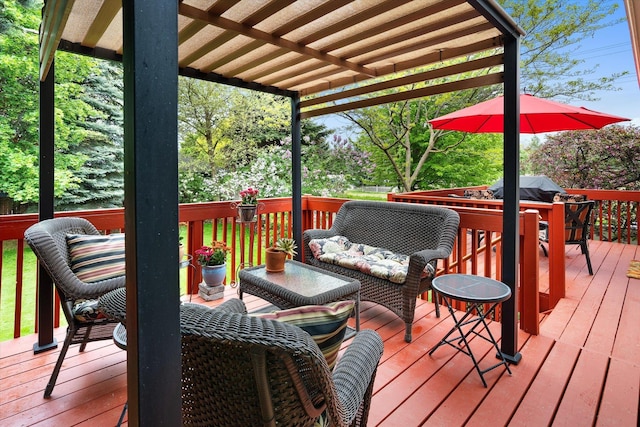5229 S Altamont Ln, Spokane, WA 99223 - view of wooden terrace