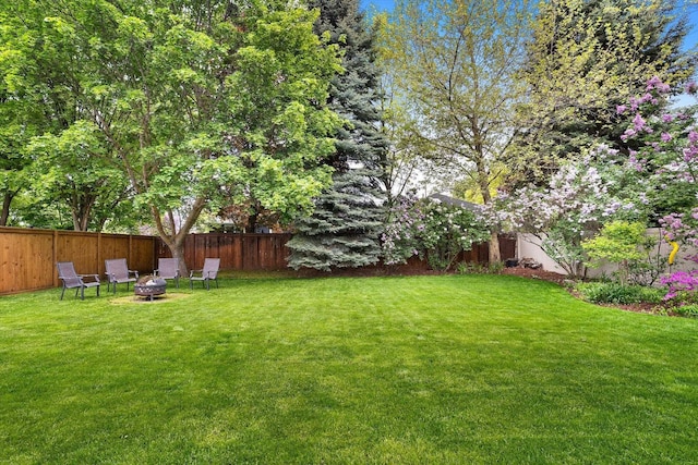 5229 S Altamont Ln, Spokane, WA 99223 - view of yard featuring an outdoor fire pit