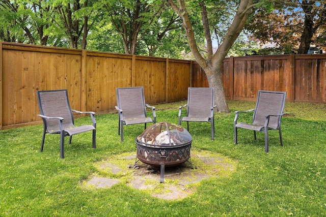 5229 S Altamont Ln, Spokane, WA 99223 - view of yard with a fire pit