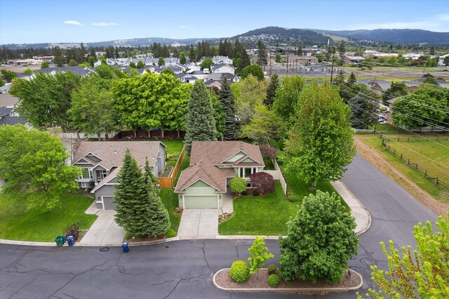5229 S Altamont Ln, Spokane, WA 99223 - aerial perspective of suburban area featuring a mountain backdrop