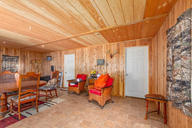 552 Forgotten Trail Rd, Newport, WA 99156 - living area featuring wood ceiling and wood walls