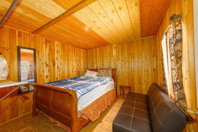 552 Forgotten Trail Rd, Newport, WA 99156 - bedroom with wooden ceiling and wooden walls