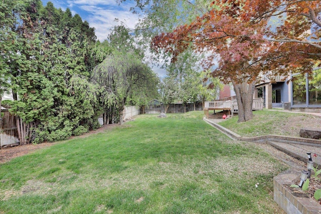 7101 N Greenwood Pl, Spokane, WA 99208 - view of yard featuring a deck
