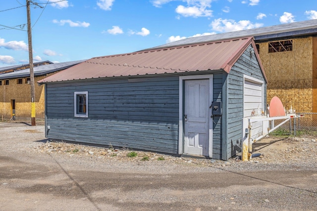 view of outbuilding featuring an outdoor structure