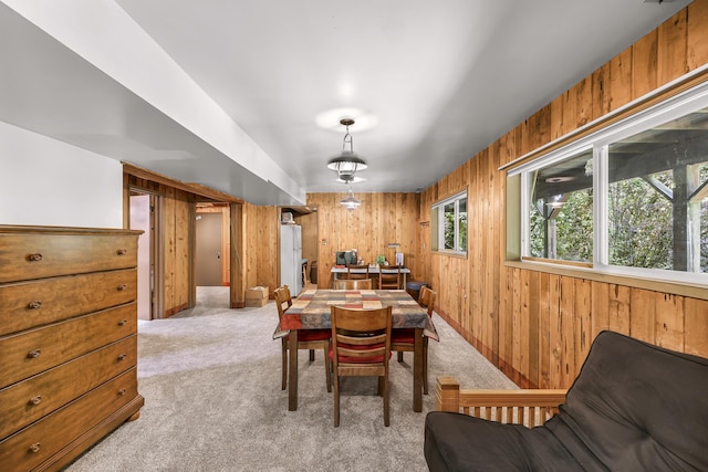 1418 E Blackburn Rd, Wa, WA 98274 - dining space with light colored carpet and wood walls